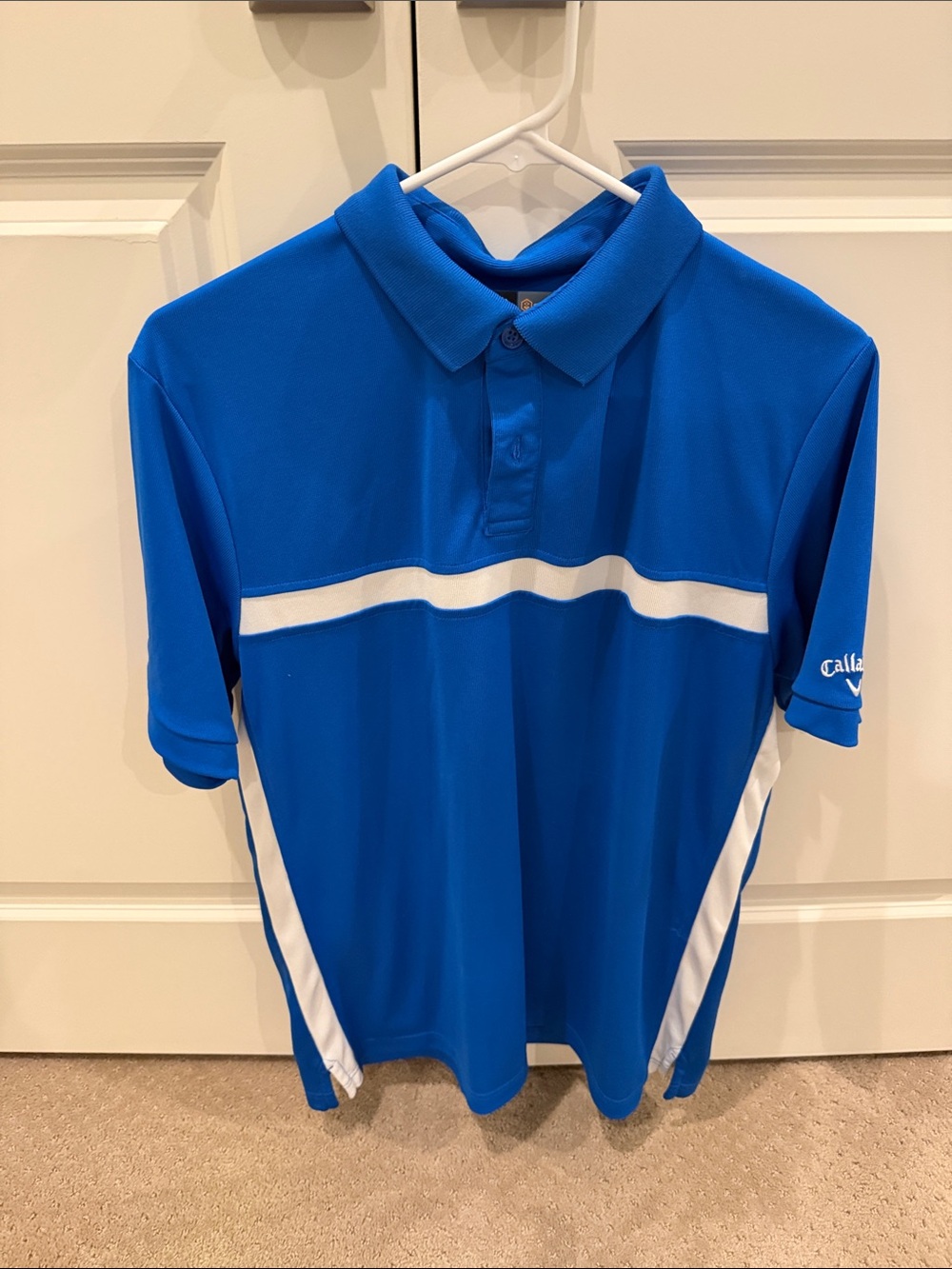 Callaway Royal Blue Polo with White Stripe